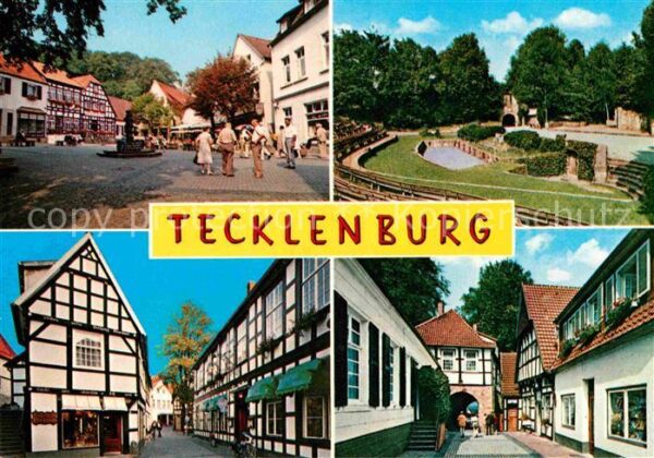 Tecklenburg Markt Park Fachwerkhäuser