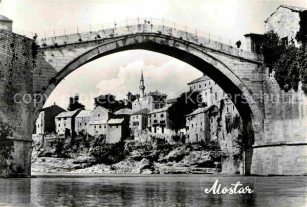 Mostar Moctap Alte Brücke über Neretva