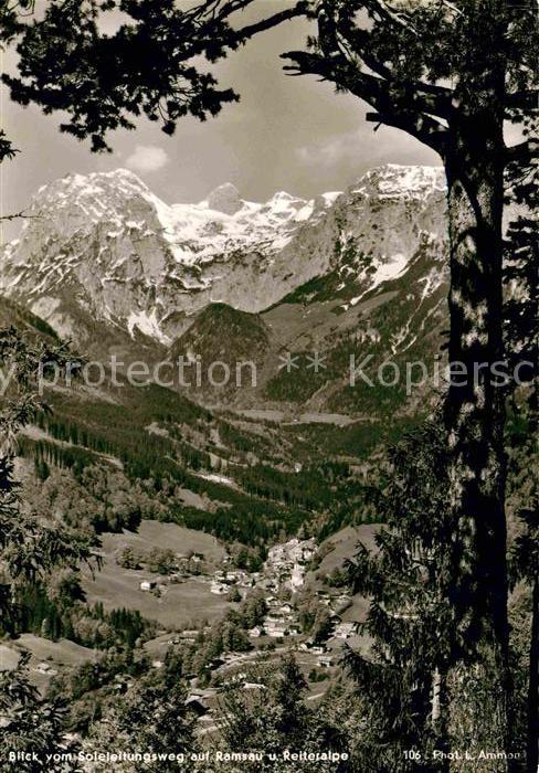 Ramsau Berchtesgaden Blick vom Soleleitungsweg mit Reiteralp