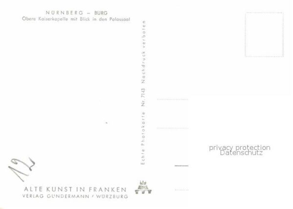 Nuernberg Burg Obere Kaiserkapelle mit Palassaal – Bild 2