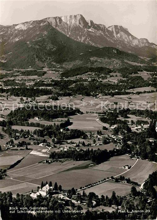 Unterstein Schoenau Blick vom Grünstein mit Untersberg