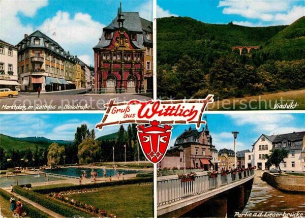 Wittlich Marktplatz mit Rathaus und Neustrasse V