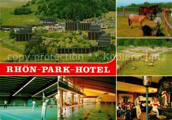 Hausen Rhoen Fliegeraufnahme Rhön Park Hotel Pferde