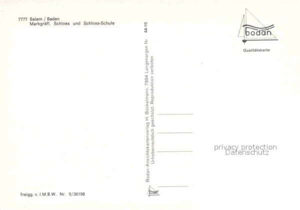 Salem Baden Markgräfl Schloss und Schule Fliegerauf – Bild 2