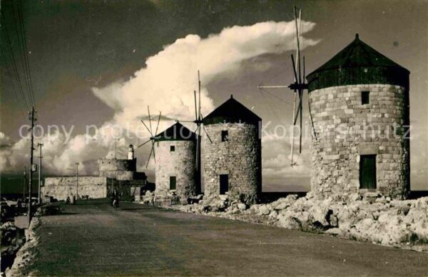 Rhodes Rhodos Greece Windmühlen