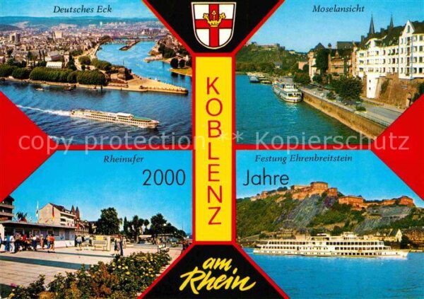 Koblenz Rhein Deutsches Eck Festung Ehrenbreitstein R