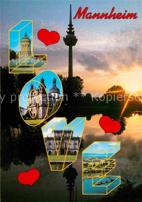 Mannheim Wasserturm Jesuitenkirche Schloss Rhein