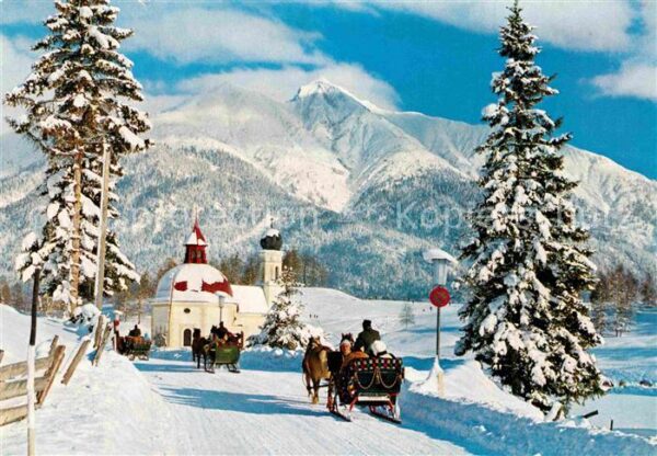 Seefeld Tirol Schlittenfahrt von Mösern Reitherspitze