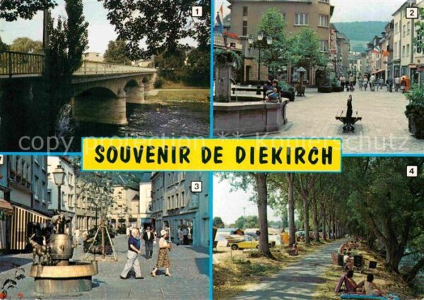 Diekirch Pont sur la Süre Zone pietonne Iselsbur