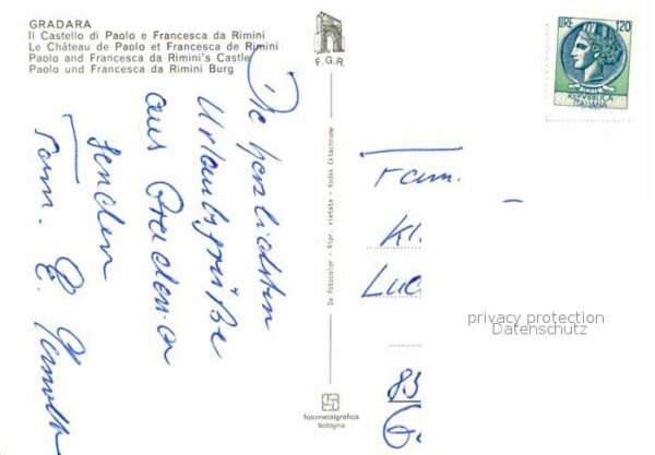 Gradara Pesaro Paolo und Francesca da Rimini Burg – Bild 2