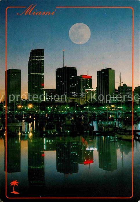 Miami Beach Skyline Monduntergang
