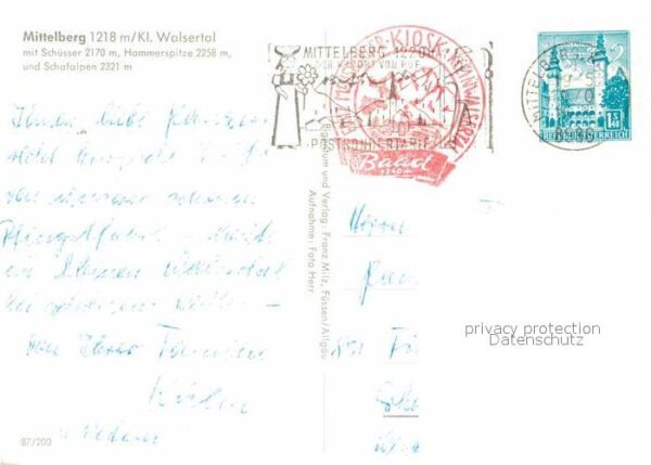 Mittelberg Kleinwalsertal Schüsser Hammerspitze Schafalpen – Bild 2