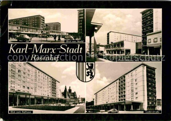 Karl-Marx-Stadt Markt Rathaus Ladenstrasse Haushaltbasa
