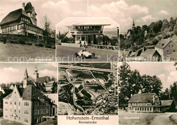Hohenstein-Ernstthal Berggasthof Rennstrecke Rathaus Kirche