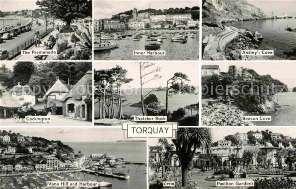 Torquay UK Promenade Innerer Hafen Anstey Cove Coc