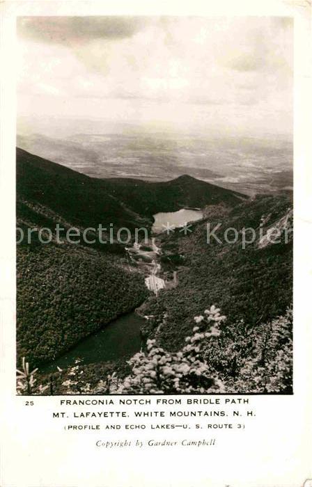 White Mountains New Hampshire Franconia Notch from Bridle Path Mt Laf