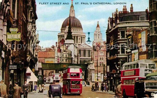 London Fleet Street Sant Pauls Cathedral