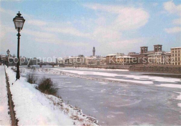 Firenze Florenz Ponte alle Grazie Winteraufnahme