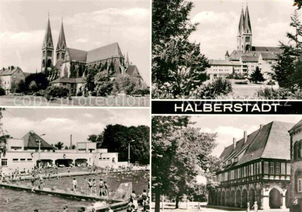 Halberstadt Dom Schwimmbad Fachwerk