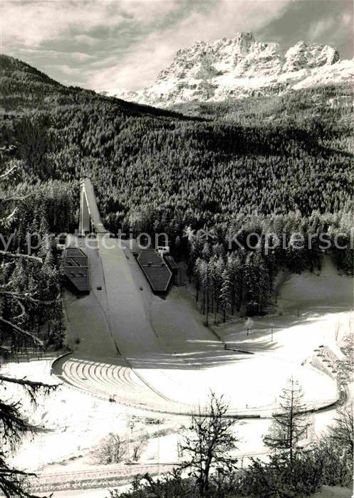 Cortina d Ampezzo Sprungschanze Winteraufnahme