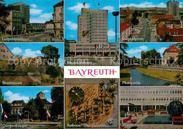 Bayreuth Main Luitpoldplatz Stadtmauer Kugelbrun