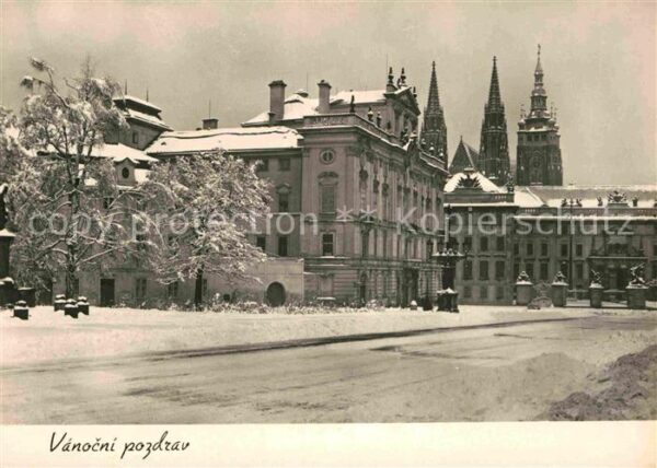 Praha Prahy Prague Panorama Winteraufnahme