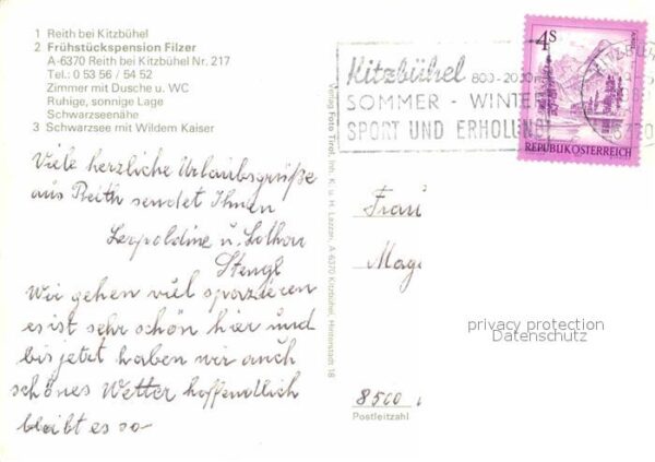 Reith Kitzbuehel Frühstückspension Filzer Schwarzsee Wil – Bild 2