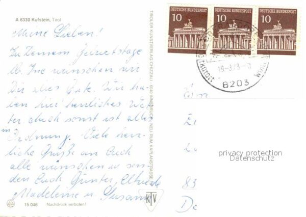 Kufstein Tirol Schloss Ortsansicht – Bild 2