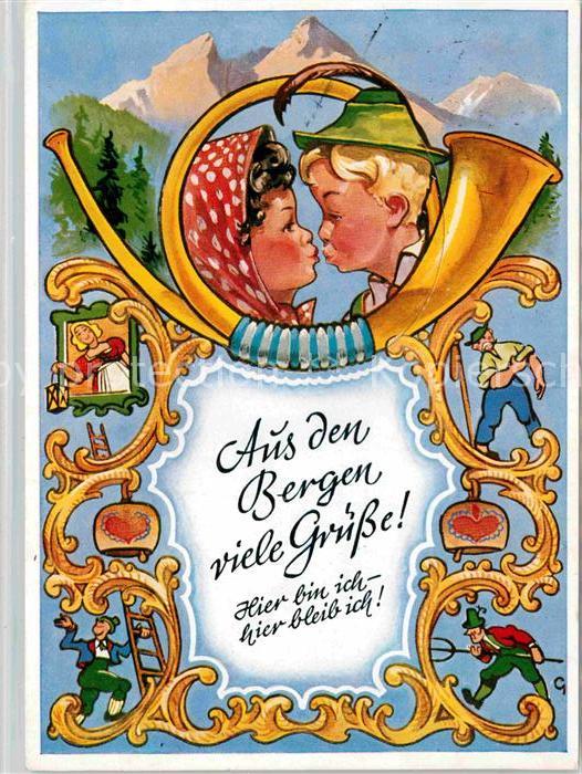 Berchtesgaden Küssendes Pärchen alpenländische Motive