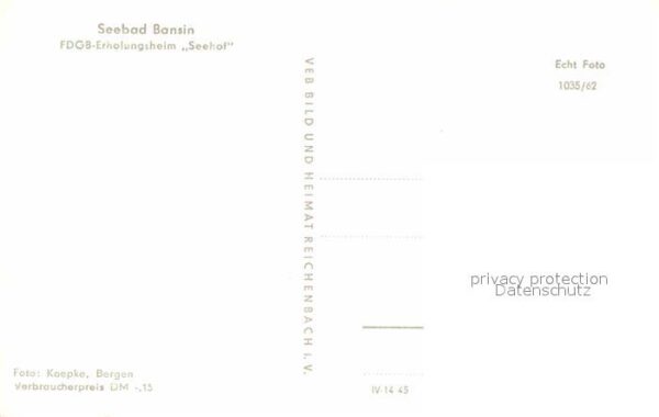 Bansin Ostseebad FDGB Erholungsheim Seehof – Bild 2