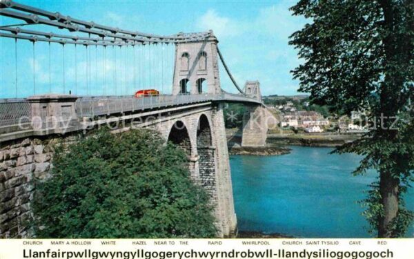 Anglesey East Staffordshire Menai Suspension Bridge