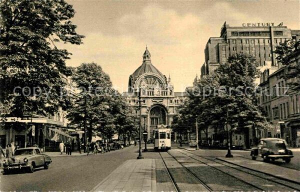 Antwerpen Anvers Keyzer lei en Midden Statis Strassenbah