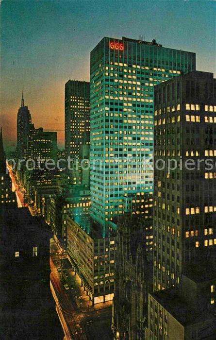 New York City Fith Avenue at night