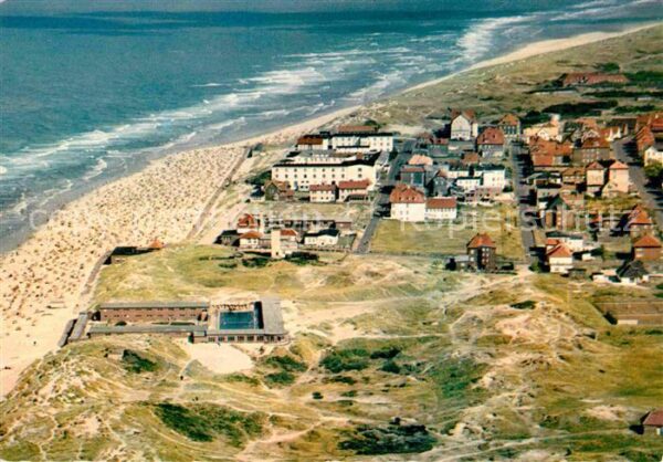 Wangerooge Nordseebad Fliegeraufnahme mit Strand