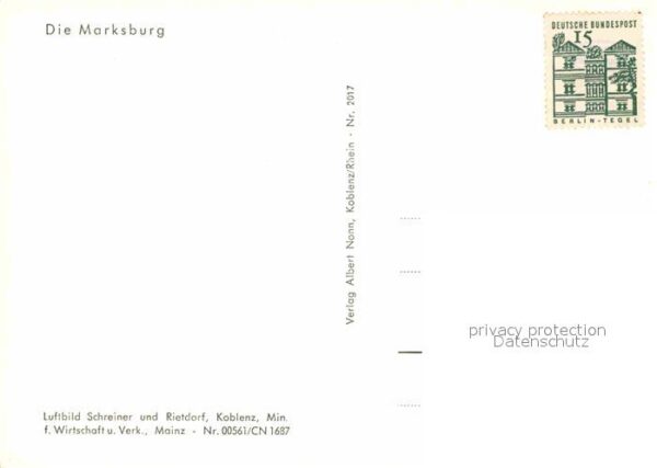 Marksburg Fliegeraufnahme Burg mit Rhein – Bild 2
