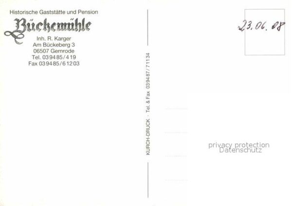 Gernrode Harz Restaurant Pension Bückemühle – Bild 2