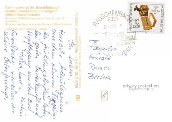 Caemmerswalde Erholungsheim Paul Gruner Rauschenbach – Bild 2