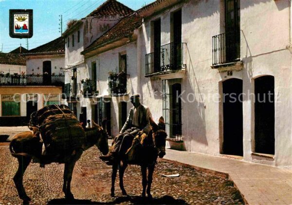Estepona Mann mit 2 Eseln Calle de Malaga