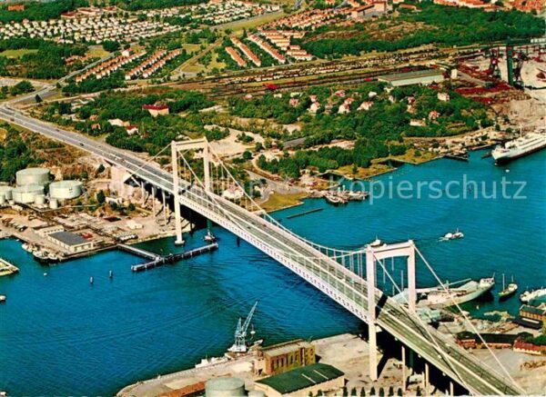 Goeteborg Älvsborgsbron Fliegeraufnahme Brückenpa