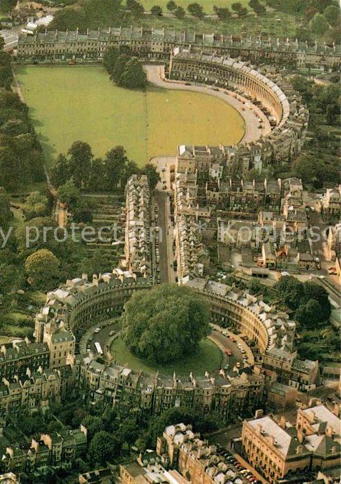 Bath UK Fliegeraufnahme Royal Crescent and Circ