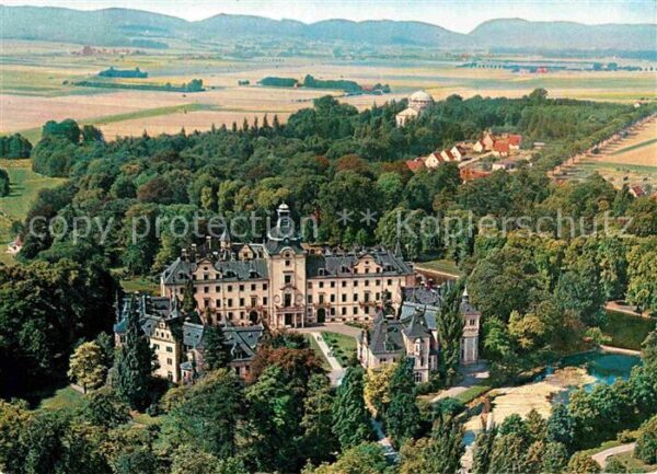 Bueckeburg Fliegeraufnahme Schloß mit Mausoleum un