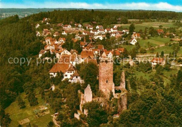 Zavelstein Fliegeraufnahme mit Burgruine