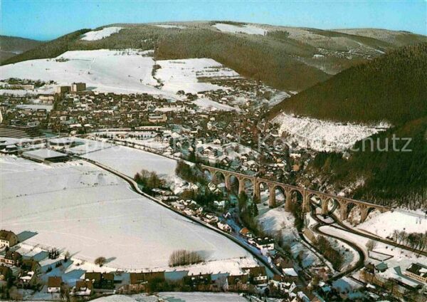 Willingen Sauerland Fliegeraufnahme mit Viadukt