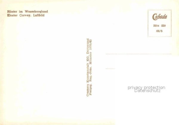 Hoexter Weser Fliegeraufnahme Kloster Corvey – Bild 2
