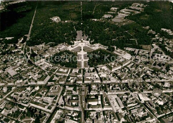 Karlsruhe Baden Fliegeraufnahme mit Schloss