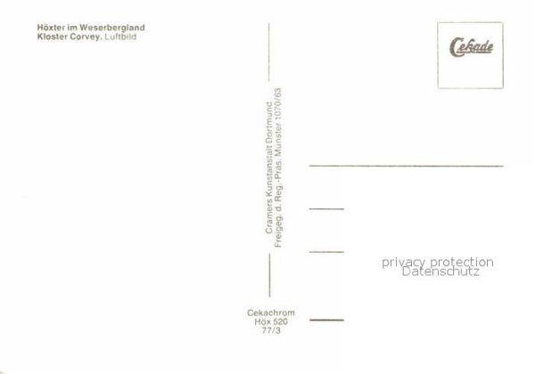 Hoexter Weser Fliegeraufnahme Kloster Corvey – Bild 2