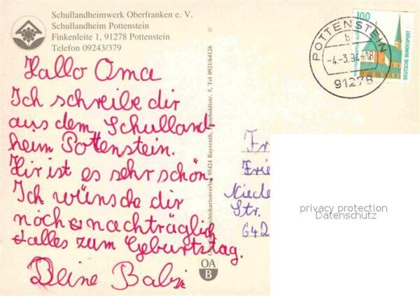 Pottenstein Oberfranken Schullandheim – Bild 2