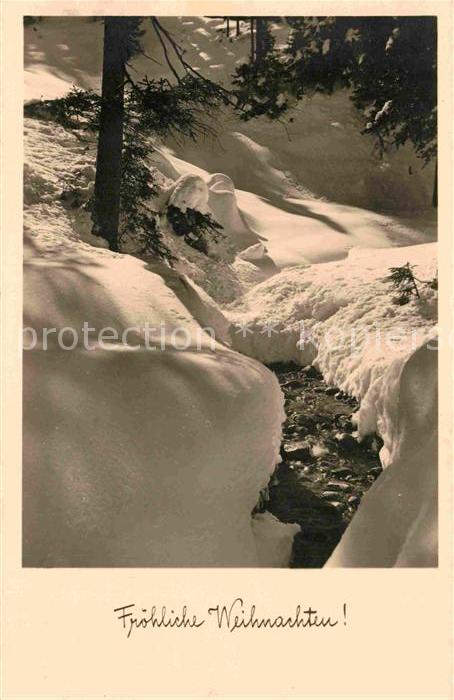Weihnachten Fluss Schnee