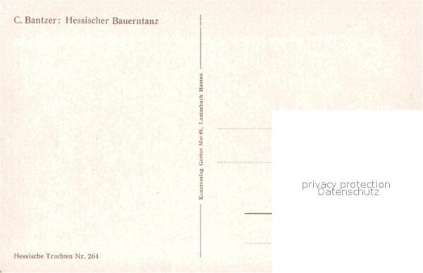 Kuenstlerkarte C. Bantzer Hessischer Bauerntanz – Bild 2