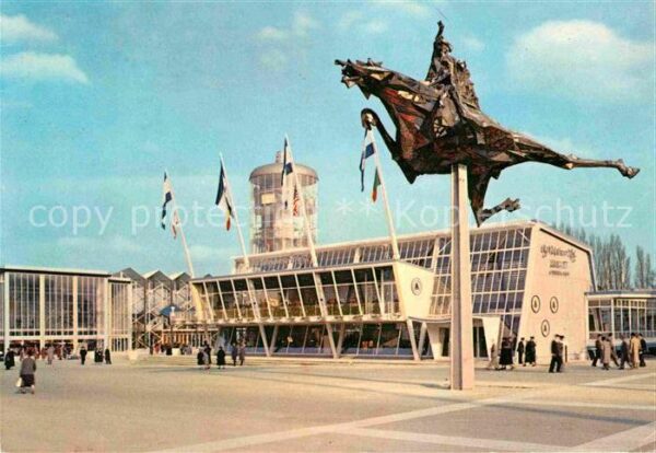 Exposition Universelle Bruxelles 1958 Esplanade Allegorie des 4 Fils Aymon